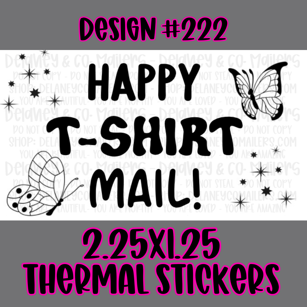 Happy Mail - 2.25x1.25 Thermal Pkg. Stickers