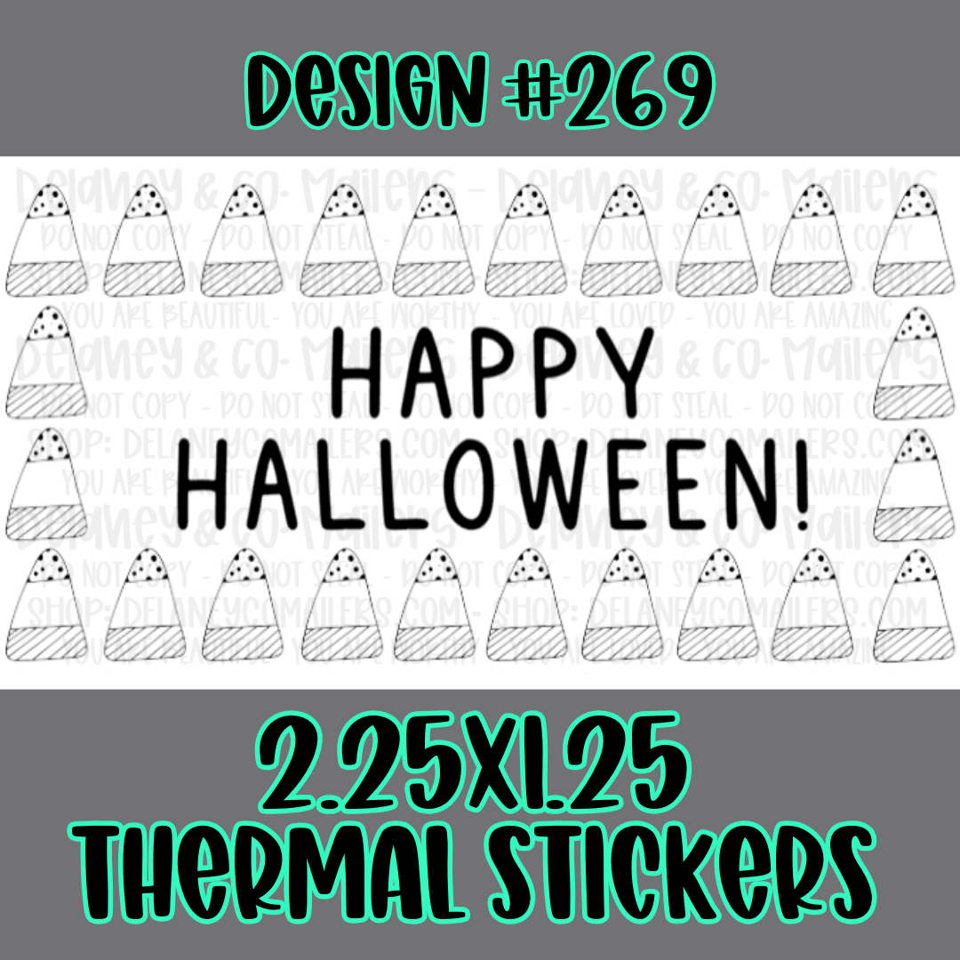 Holiday - 2.25x1.25 Thermal Pkg. Stickers