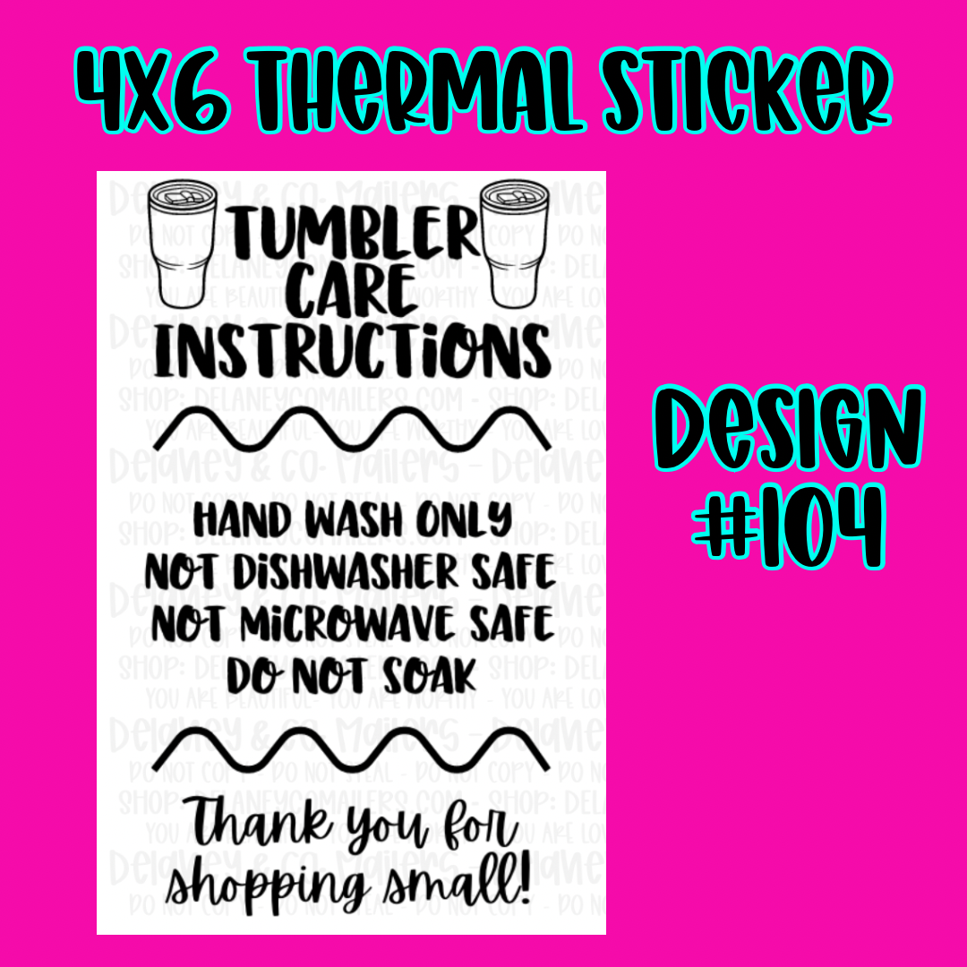 4x6 Thermal Pkg. Stickers.