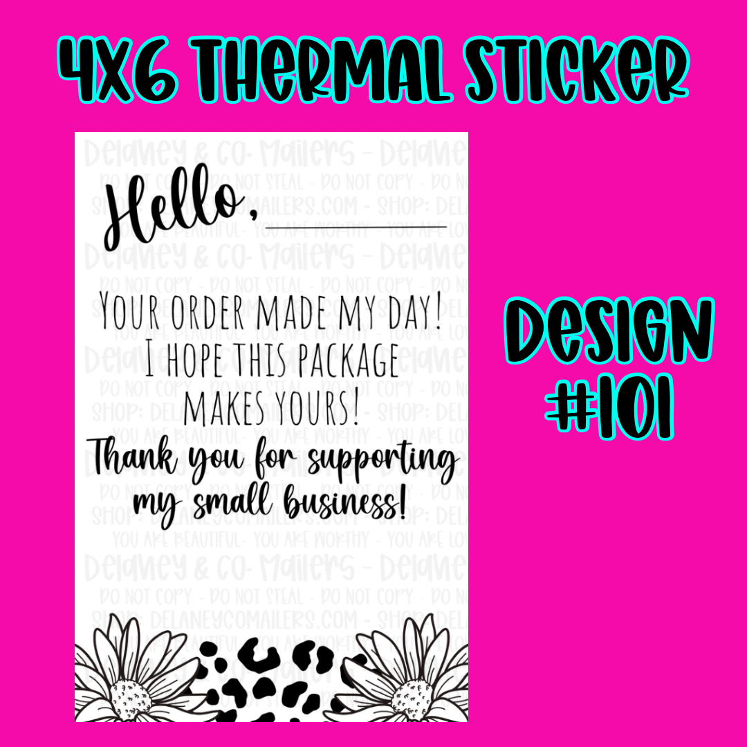 4x6 Thermal Pkg. Stickers [SemiCustom]