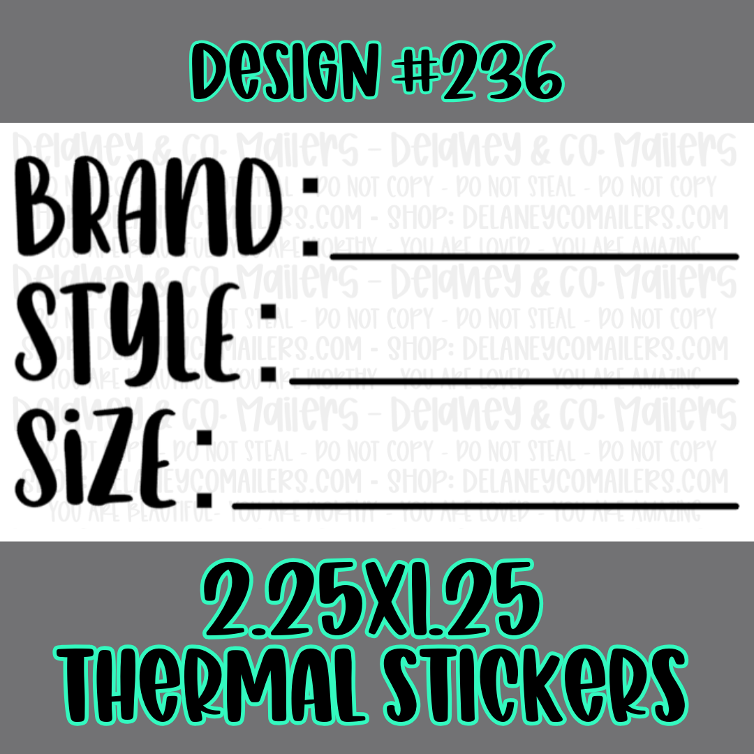 Miscellaneous - 2.25x1.25 Thermal Pkg. Stickers