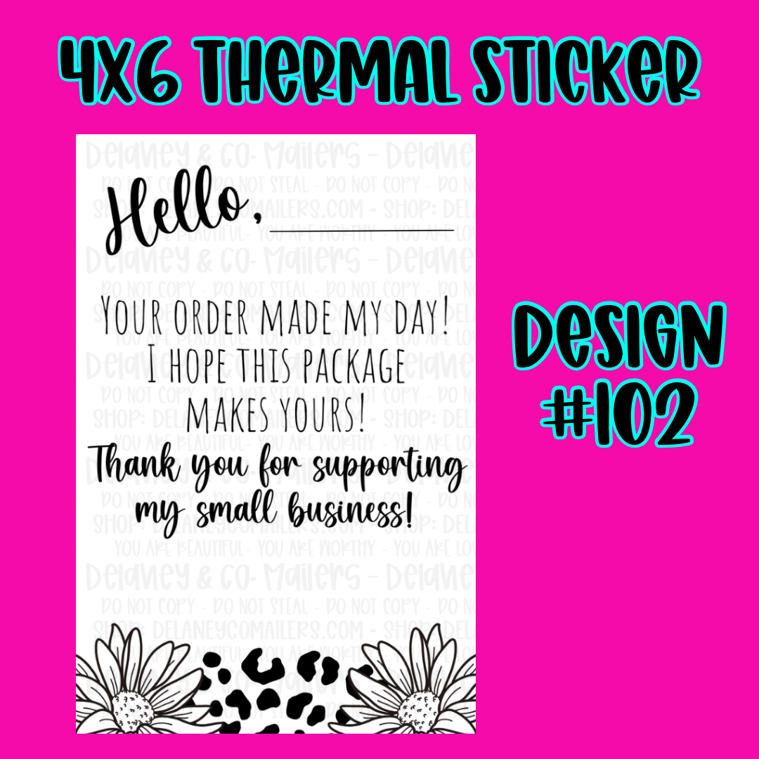 4x6 Thermal Pkg. Stickers [SemiCustom]