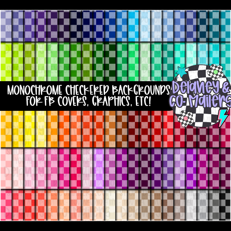 FB Cover - Monochrome Checkered - [Digital Download]