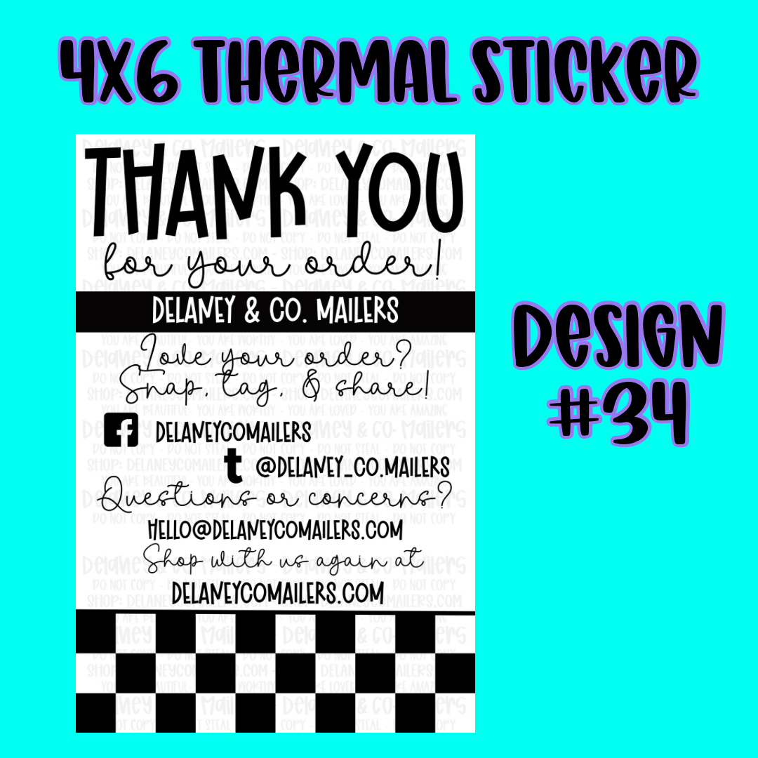4x6 Thermal Pkg. Stickers [SemiCustom]
