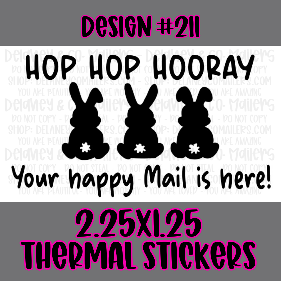 Holiday - 2.25x1.25 Thermal Pkg. Stickers