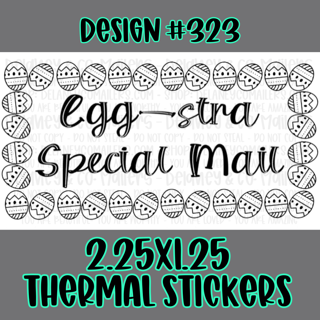 Holiday - 2.25x1.25 Thermal Pkg. Stickers