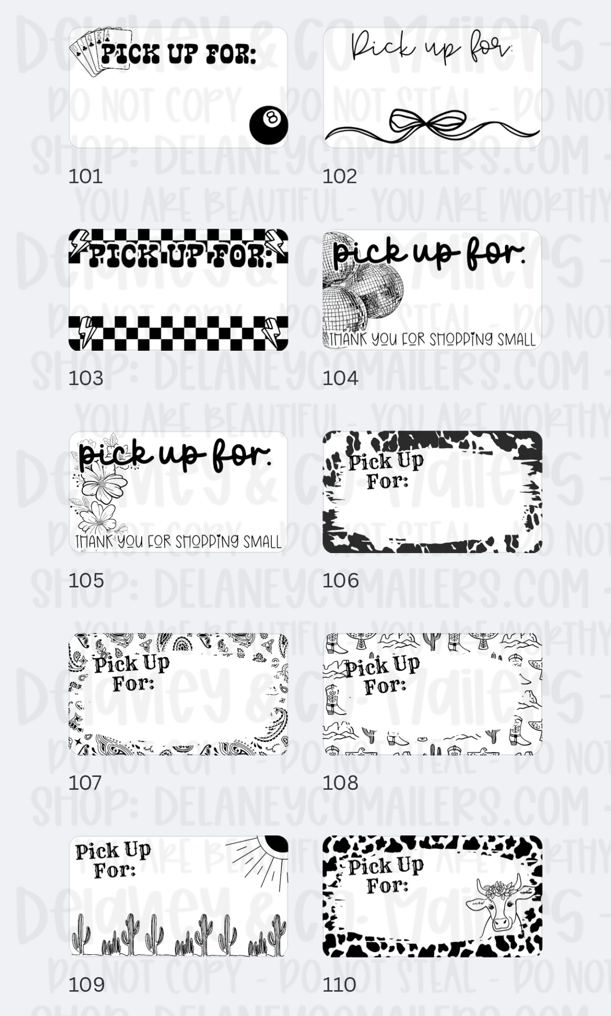 Miscellaneous [2] - 2.25x1.25 Thermal Pkg. Stickers