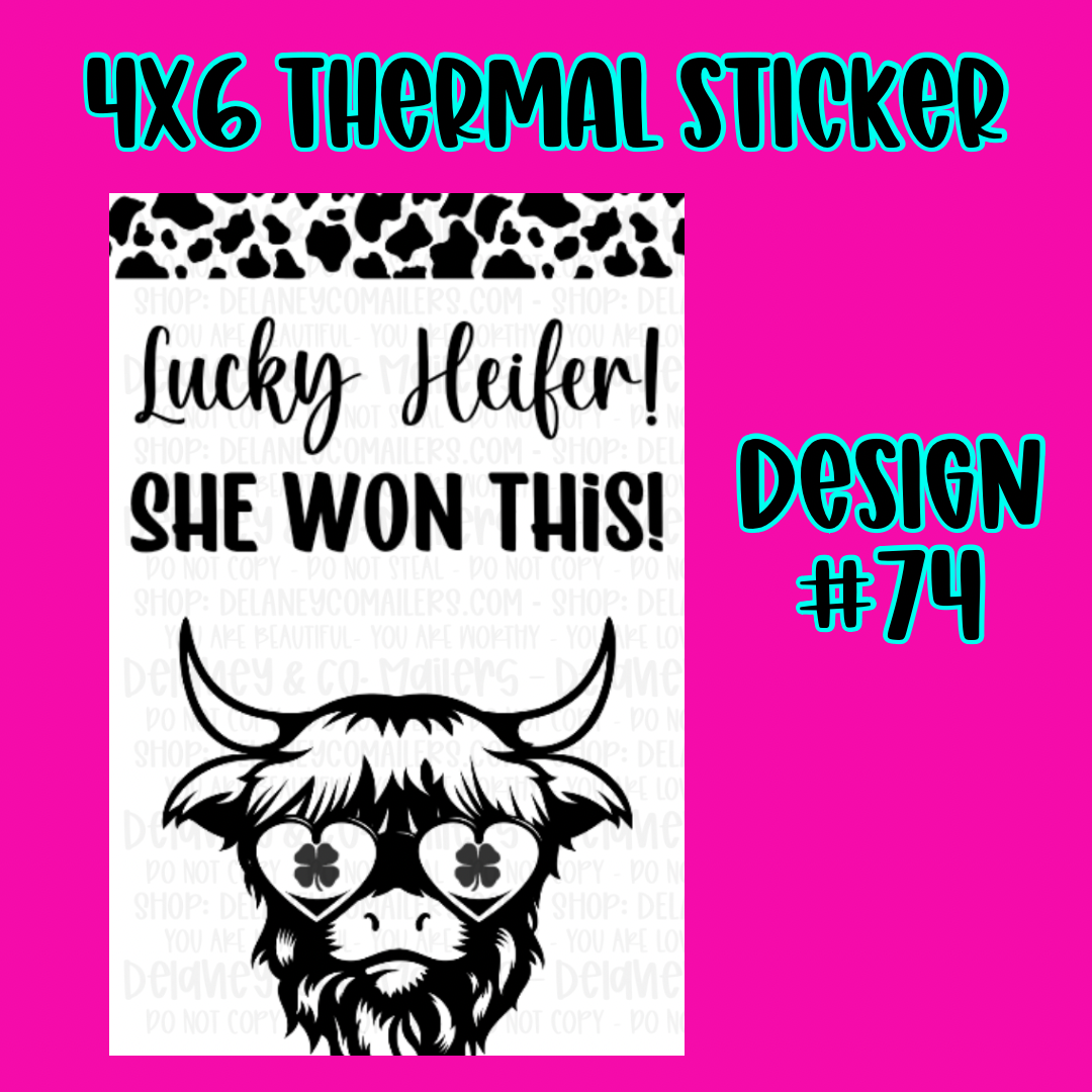 4x6 Thermal Pkg. Stickers.