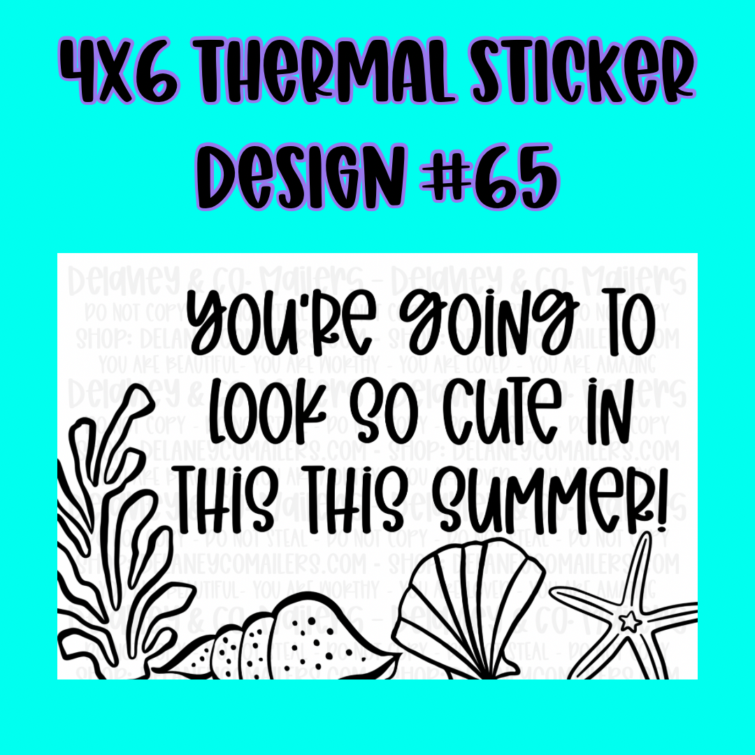 4x6 Thermal Pkg. Stickers.