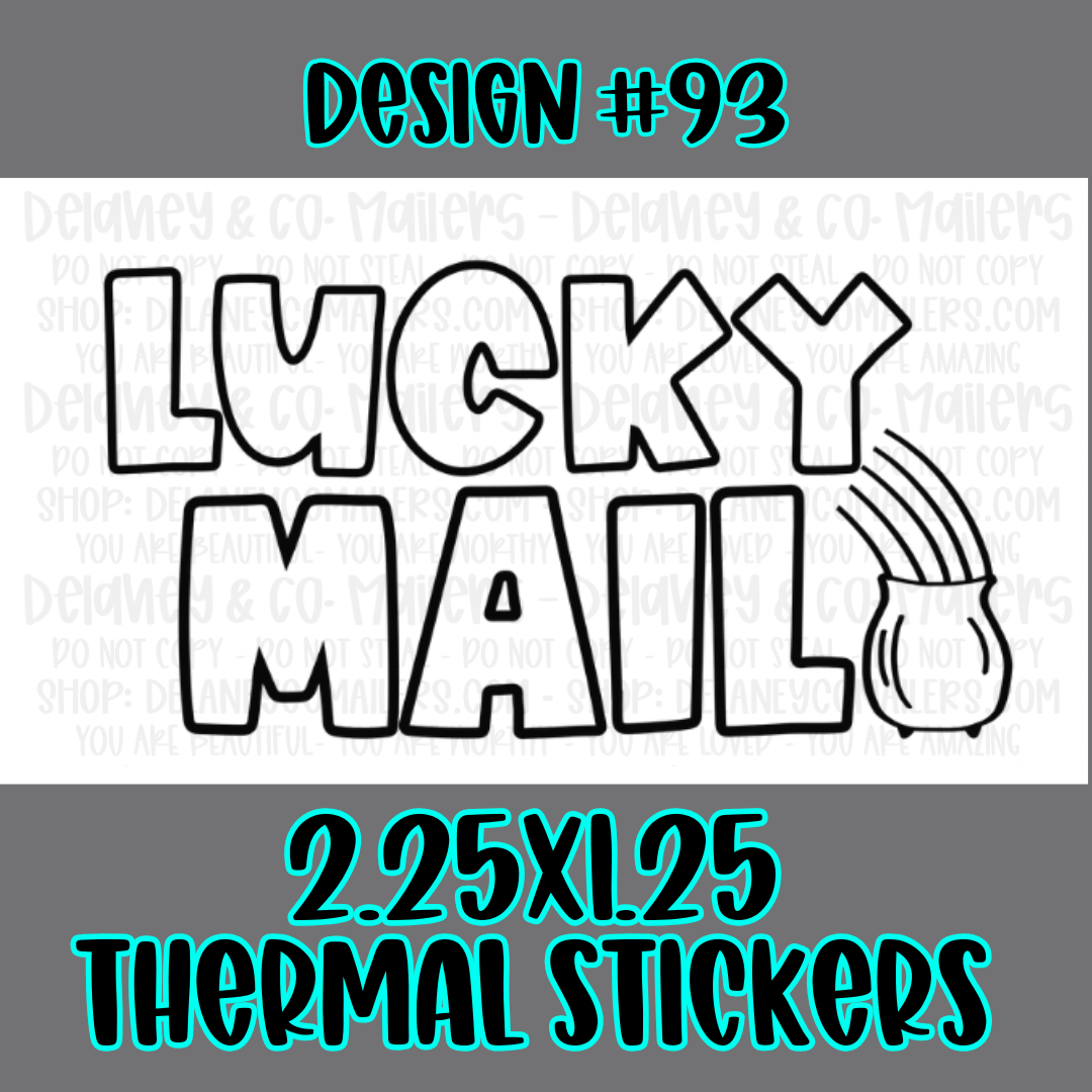 Holiday - 2.25x1.25 Thermal Pkg. Stickers