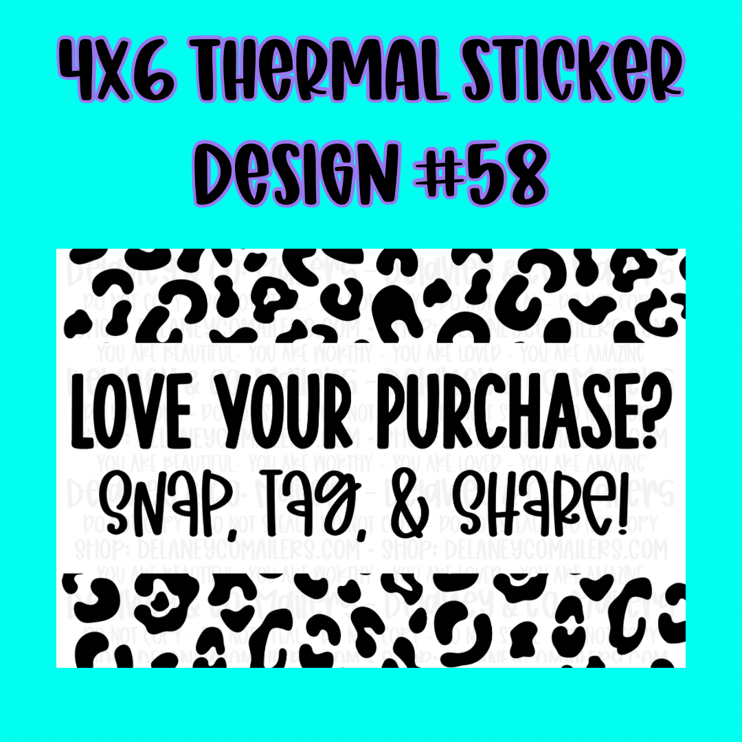 4x6 Thermal Pkg. Stickers.