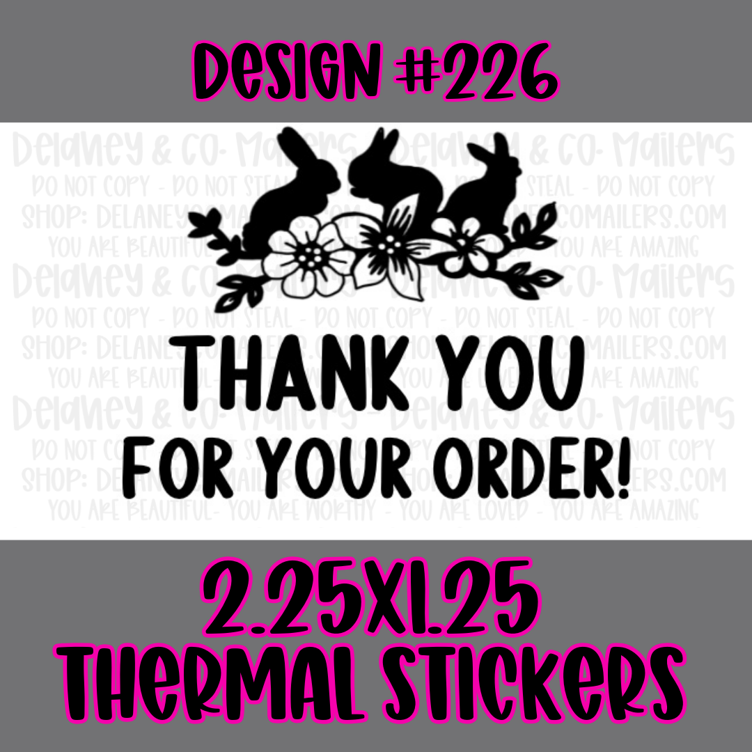 Holiday - 2.25x1.25 Thermal Pkg. Stickers