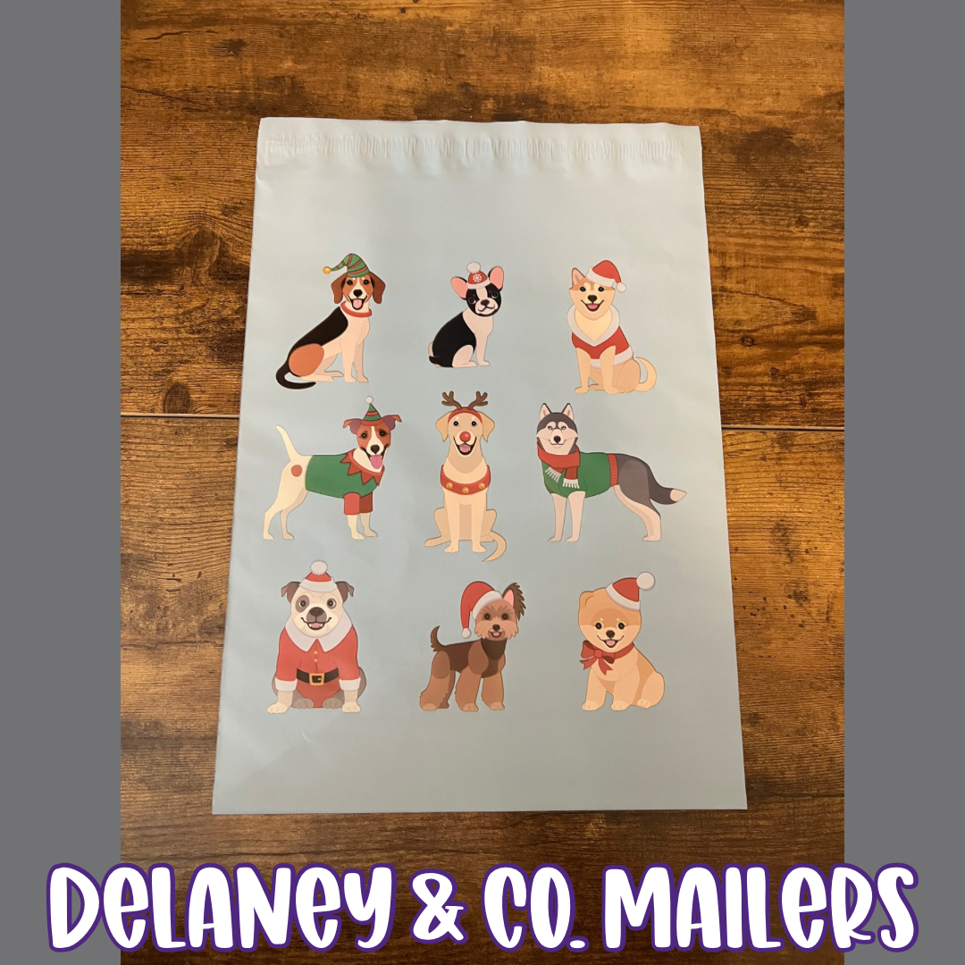 10x13 Festive Dogs Polymailer [10]