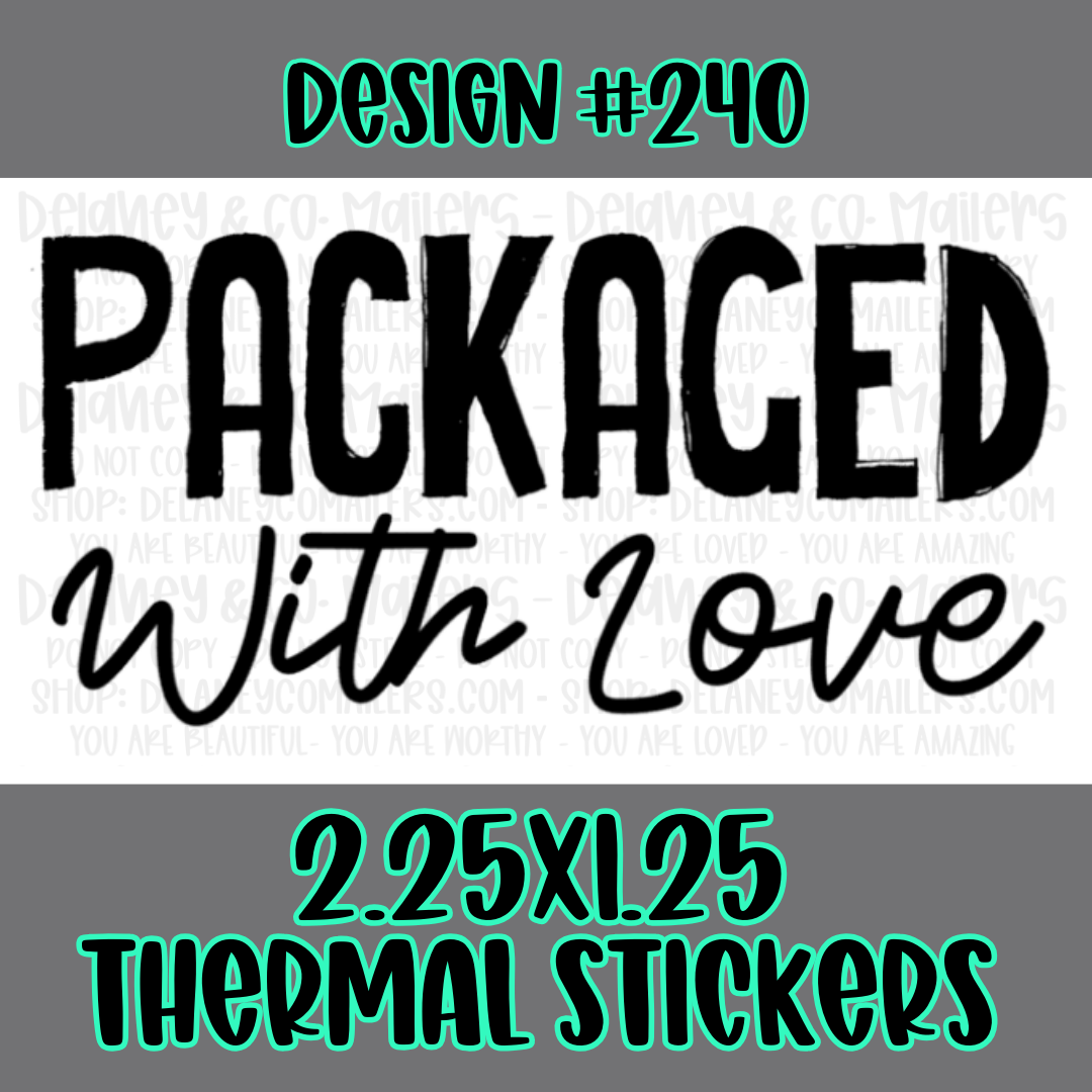 Handmade - 2.25x1.25 Thermal Pkg. Stickers