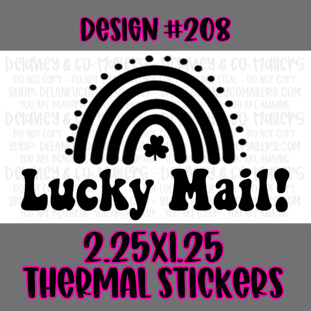 Happy Mail - 2.25x1.25 Thermal Pkg. Stickers