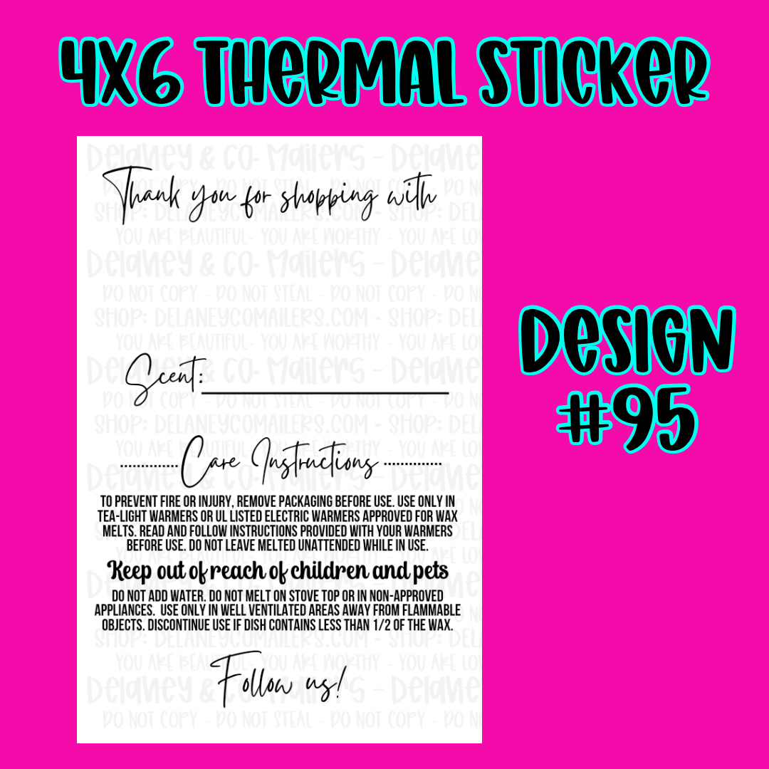 4x6 Thermal Pkg. Stickers [SemiCustom]