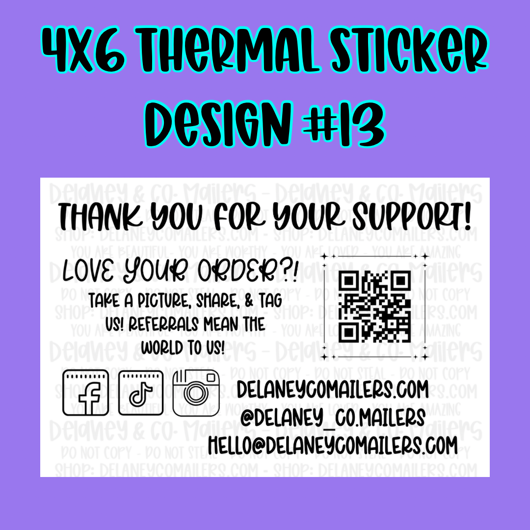 4x6 Thermal Pkg. Stickers [SemiCustom]