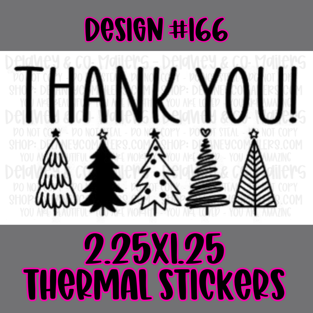 Holiday - 2.25x1.25 Thermal Pkg. Stickers