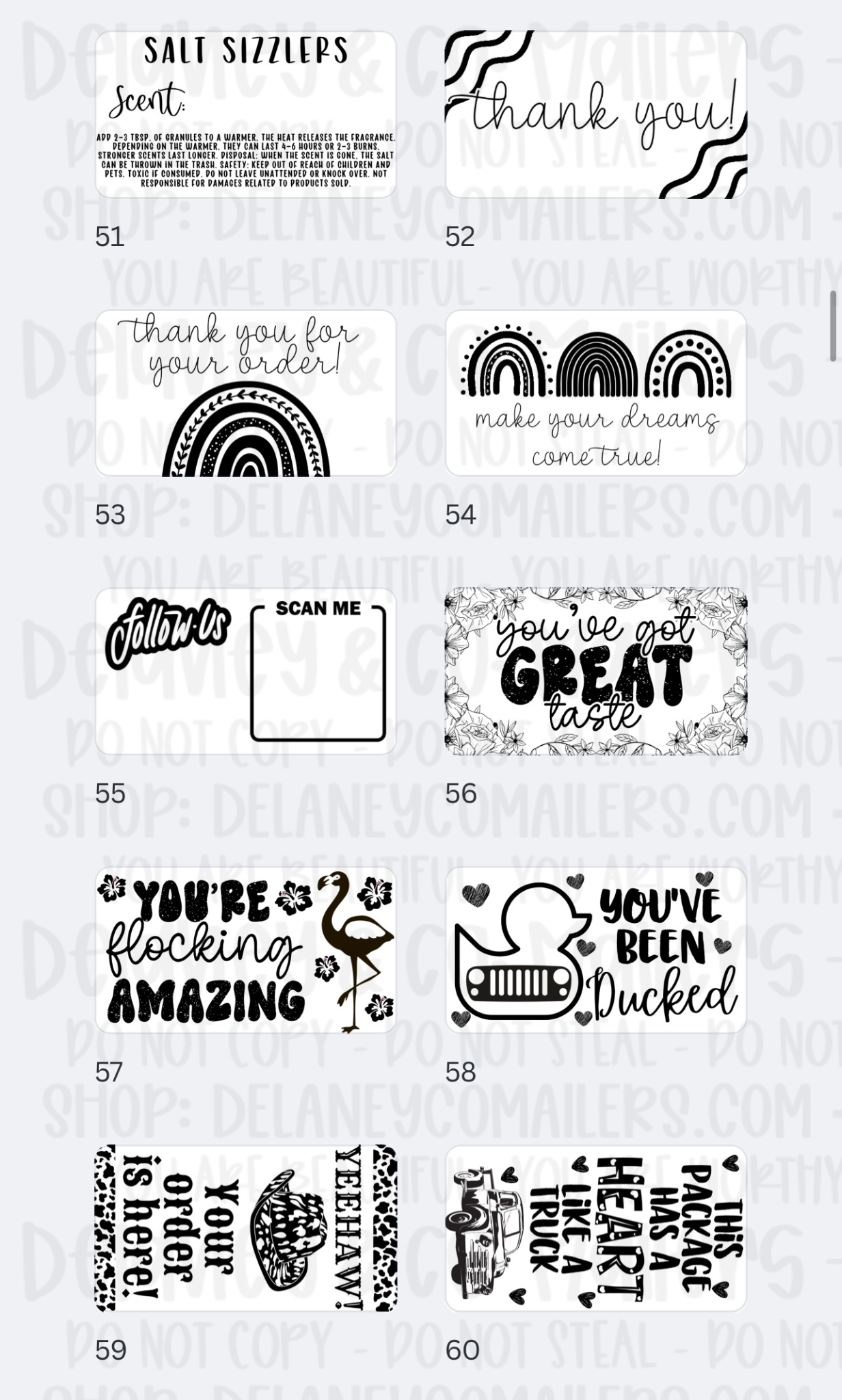 Miscellaneous [2] - 2.25x1.25 Thermal Pkg. Stickers
