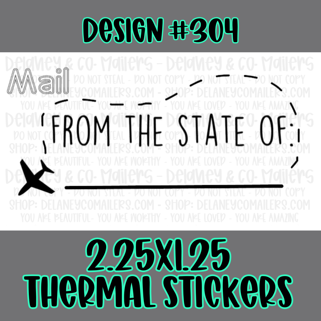 Happy Mail - 2.25x1.25 Thermal Pkg. Stickers