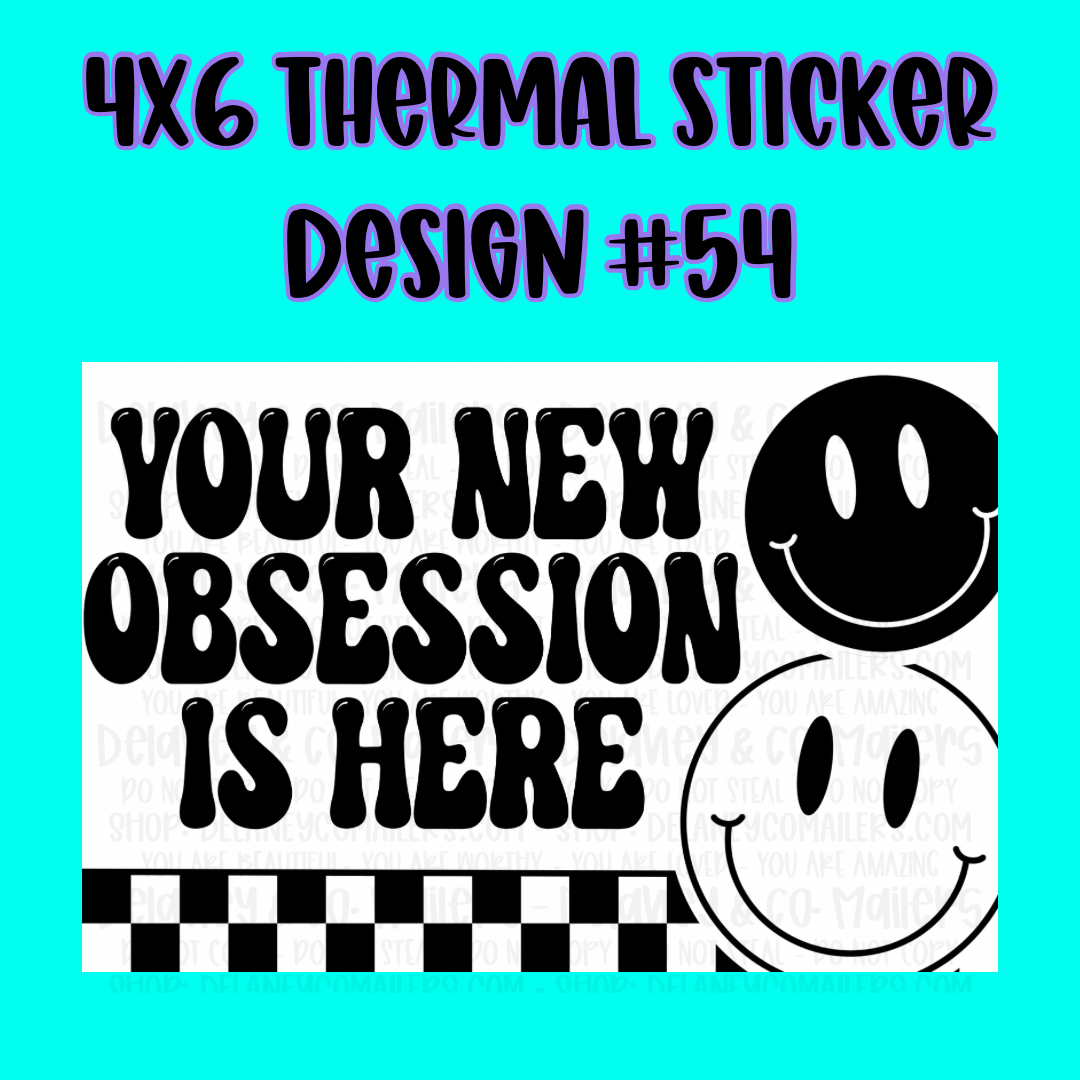 4x6 Thermal Pkg. Stickers.