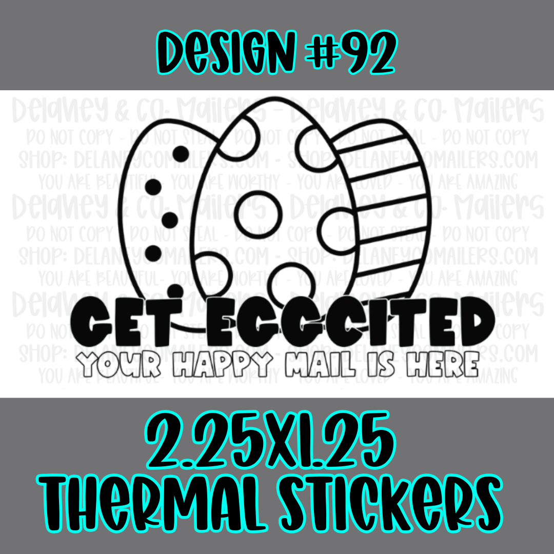 Holiday - 2.25x1.25 Thermal Pkg. Stickers