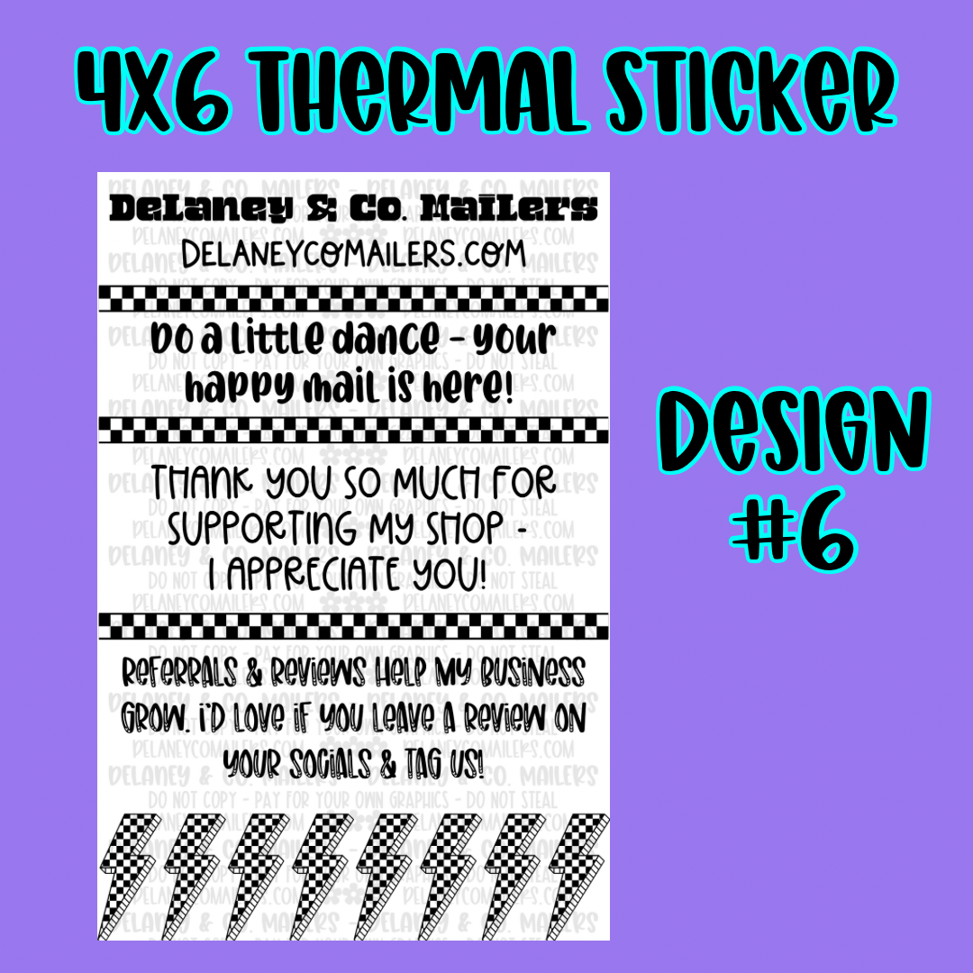 4x6 Thermal Pkg. Stickers [SemiCustom]