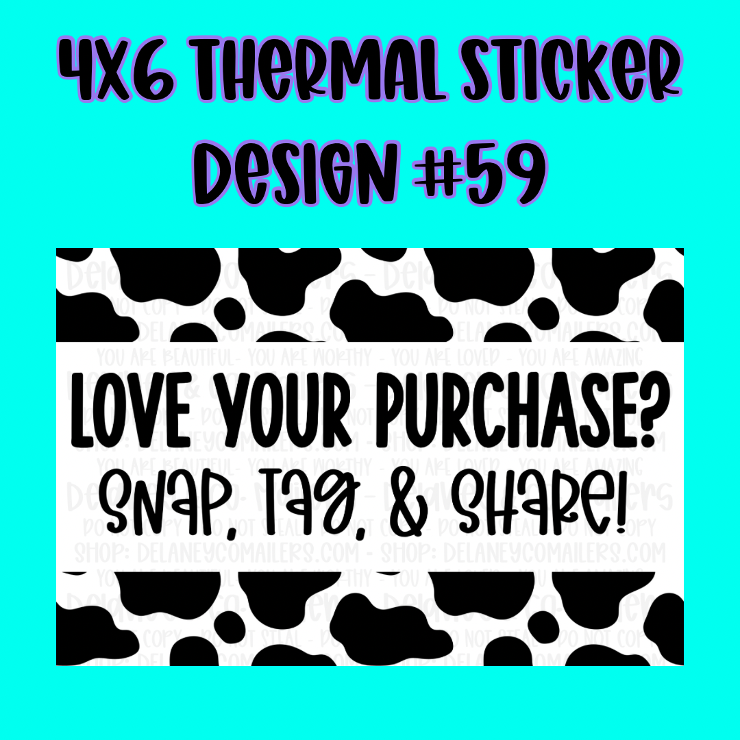 4x6 Thermal Pkg. Stickers.
