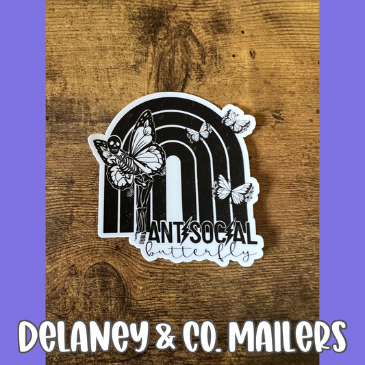 Antisocial Butterfly [Vinyl Sticker]