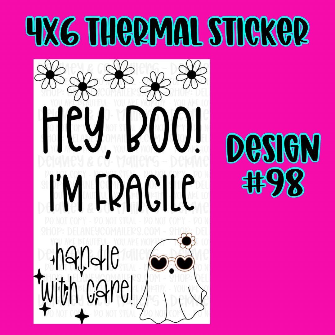 4x6 Thermal Pkg. Stickers.