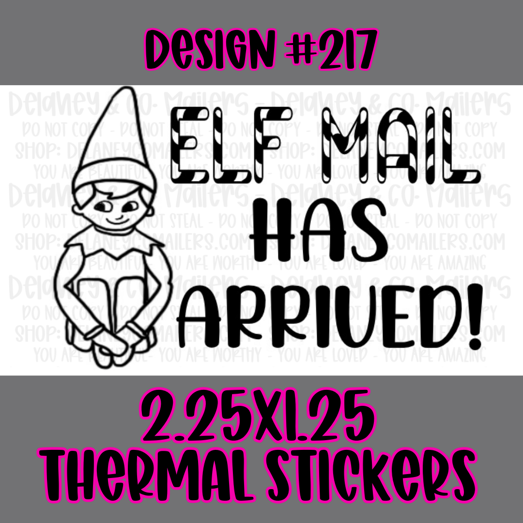 Holiday - 2.25x1.25 Thermal Pkg. Stickers