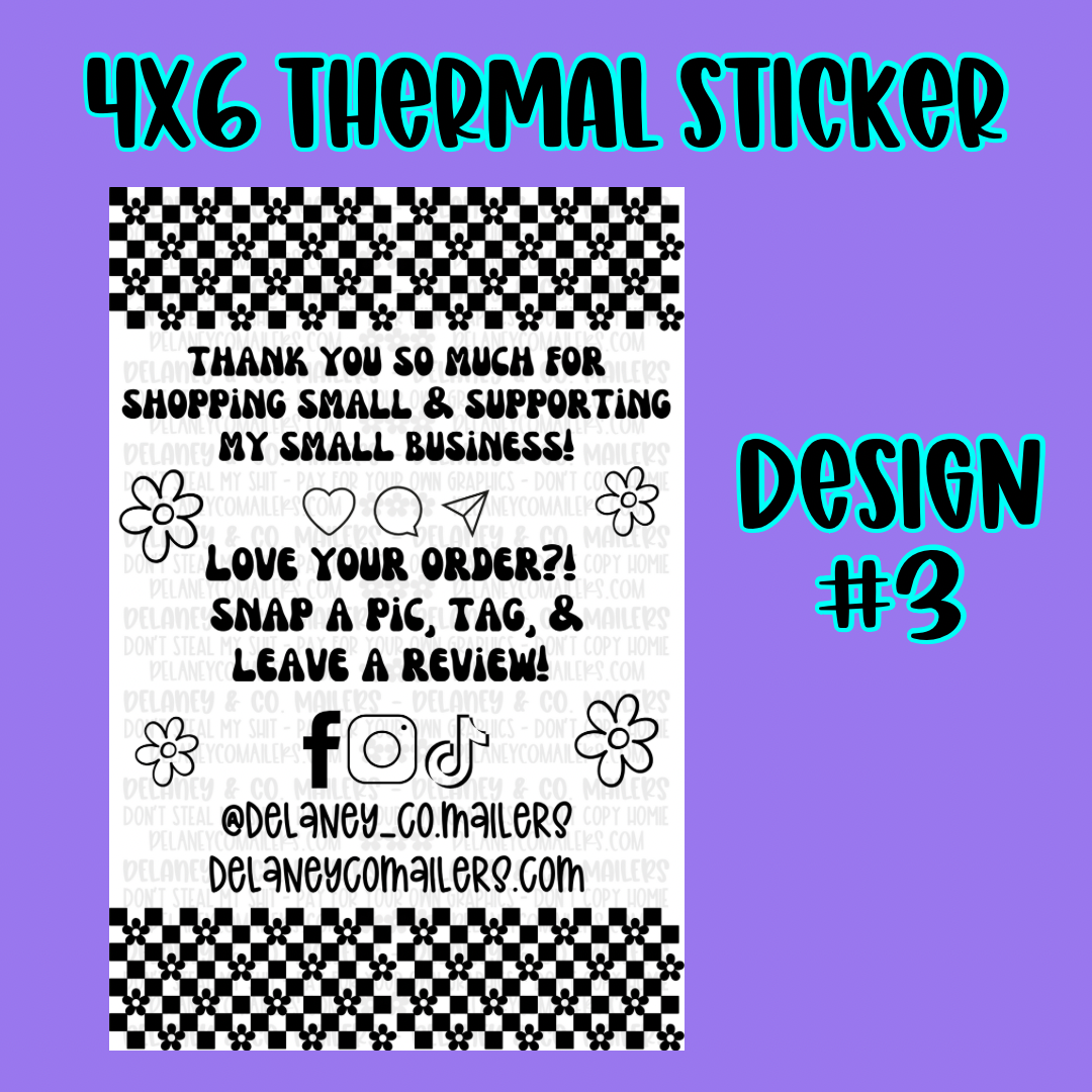 4x6 Thermal Pkg. Stickers [SemiCustom]