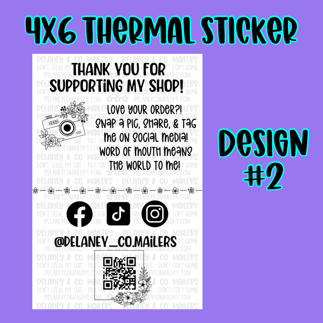 4x6 Thermal Pkg. Stickers [SemiCustom]