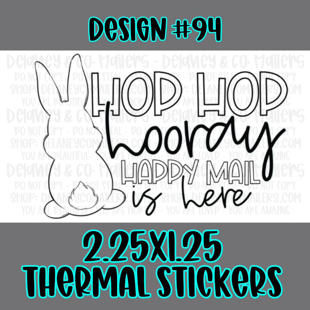 Holiday - 2.25x1.25 Thermal Pkg. Stickers