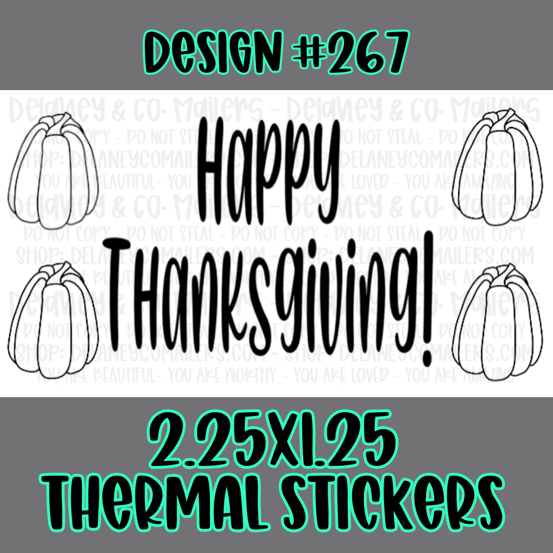 Holiday - 2.25x1.25 Thermal Pkg. Stickers