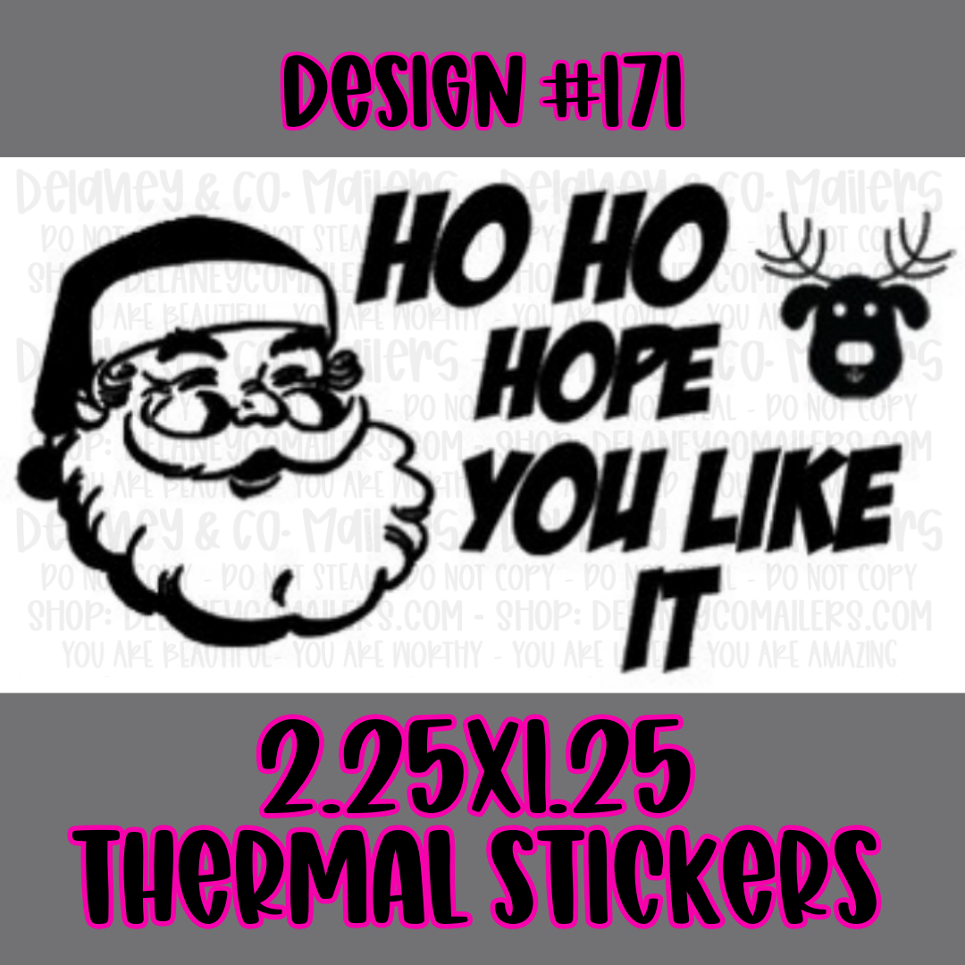 Holiday - 2.25x1.25 Thermal Pkg. Stickers