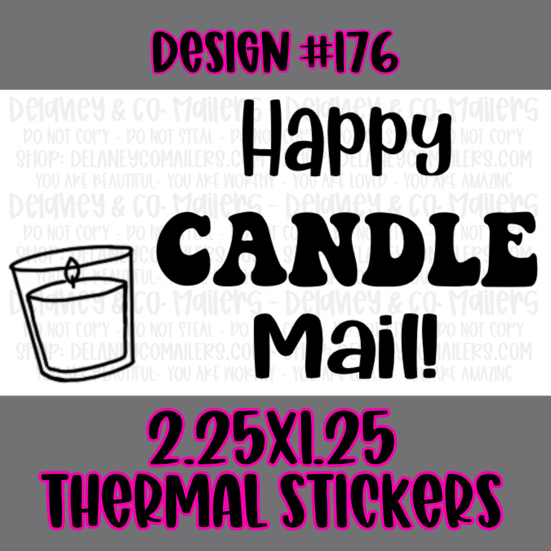 Happy Mail - 2.25x1.25 Thermal Pkg. Stickers