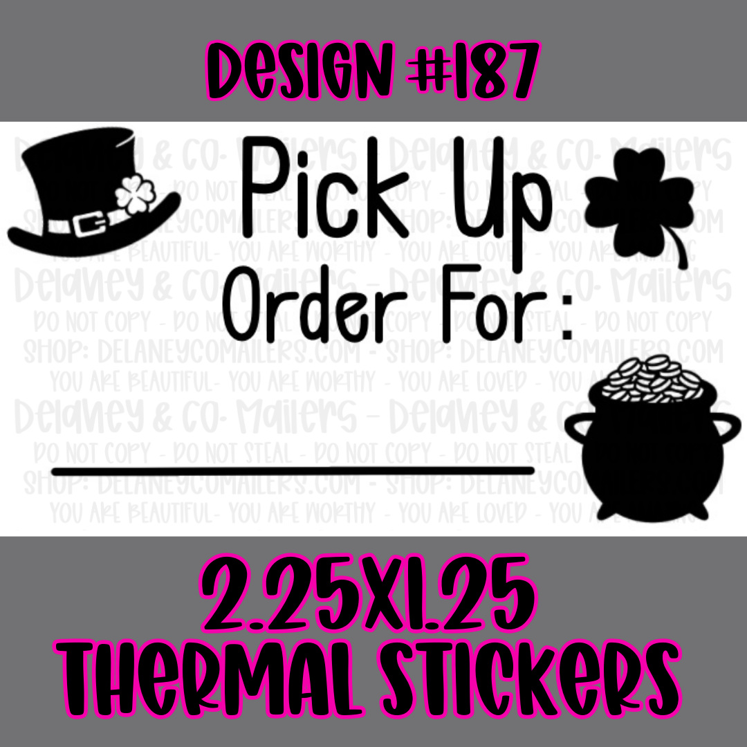 Holiday - 2.25x1.25 Thermal Pkg. Stickers