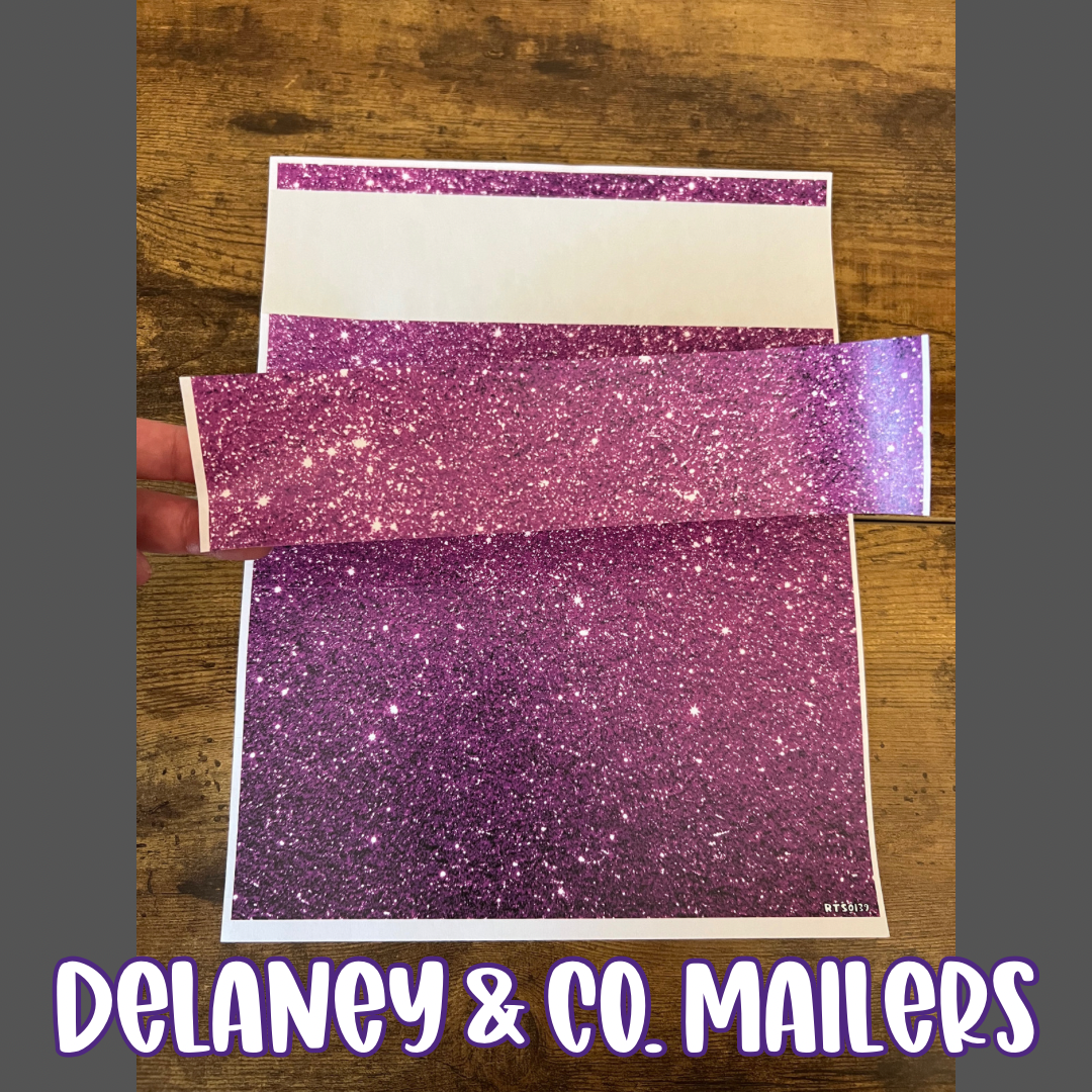 Purple Glitter - Sticker Strips