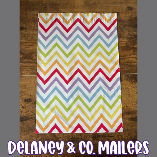 10x13 Rainbow Chevron Polymailer [10]