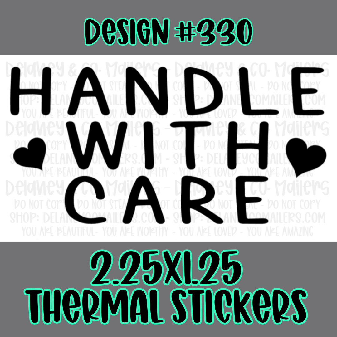 Handmade - 2.25x1.25 Thermal Pkg. Stickers