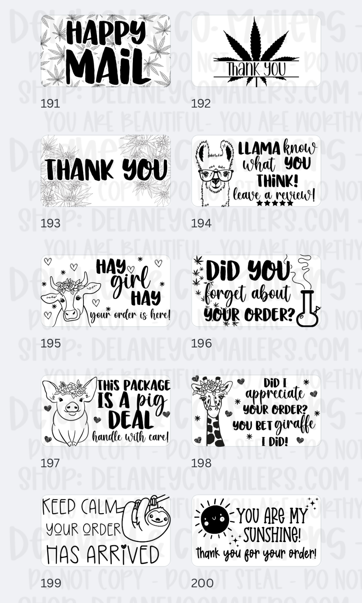 Miscellaneous [2] - 2.25x1.25 Thermal Pkg. Stickers