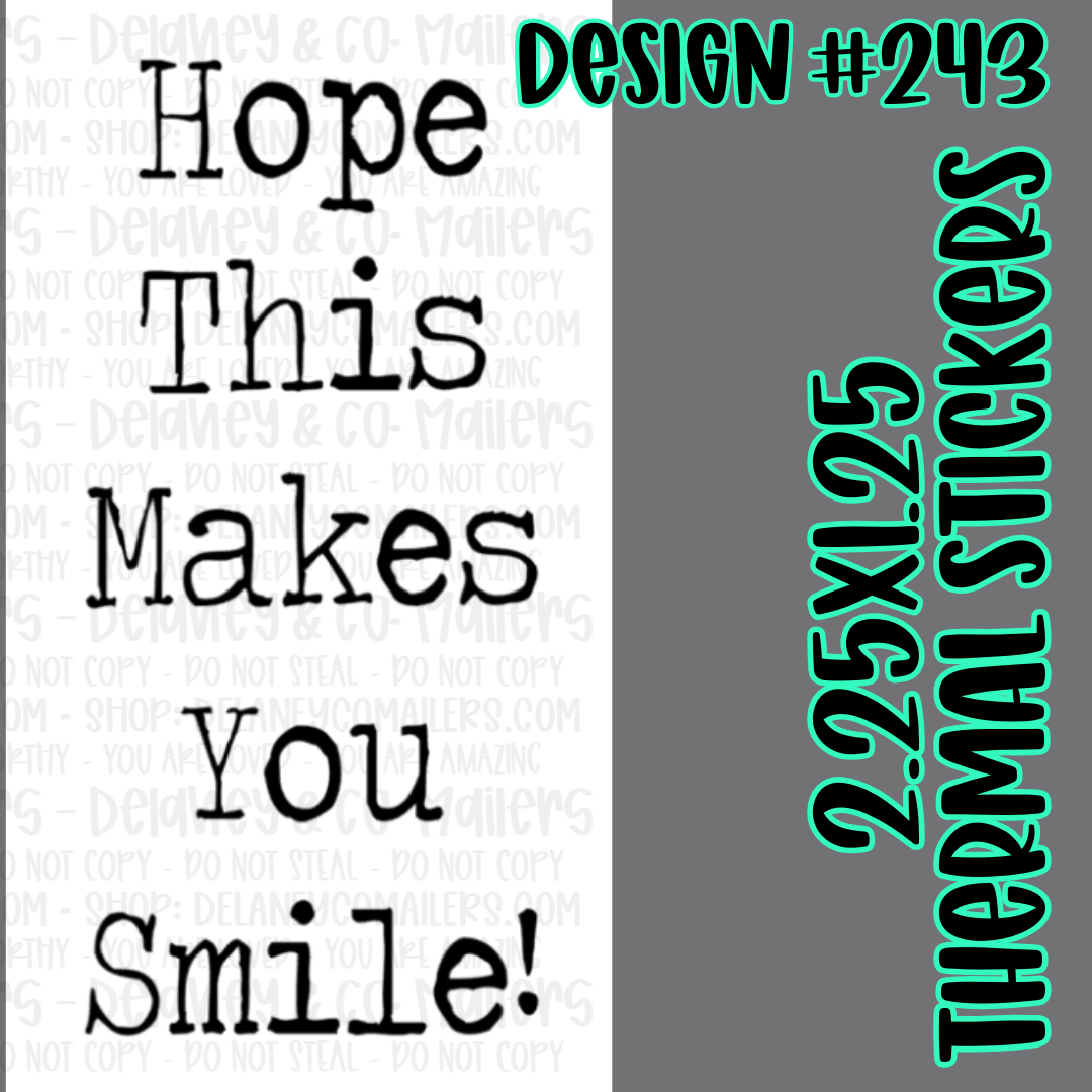 Positive Affirmations - 2.25x1.25 Thermal Pkg. Stickers