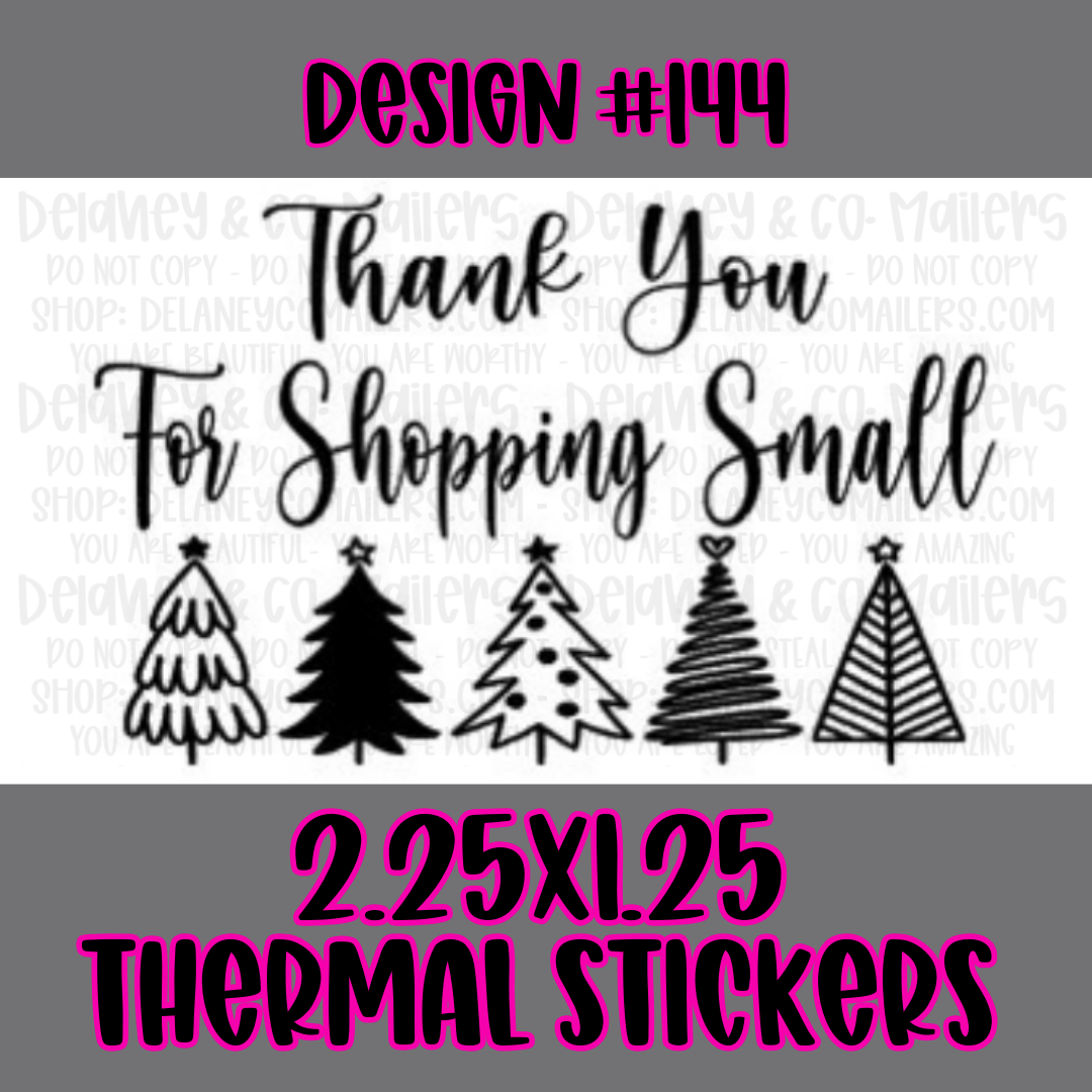 Holiday - 2.25x1.25 Thermal Pkg. Stickers