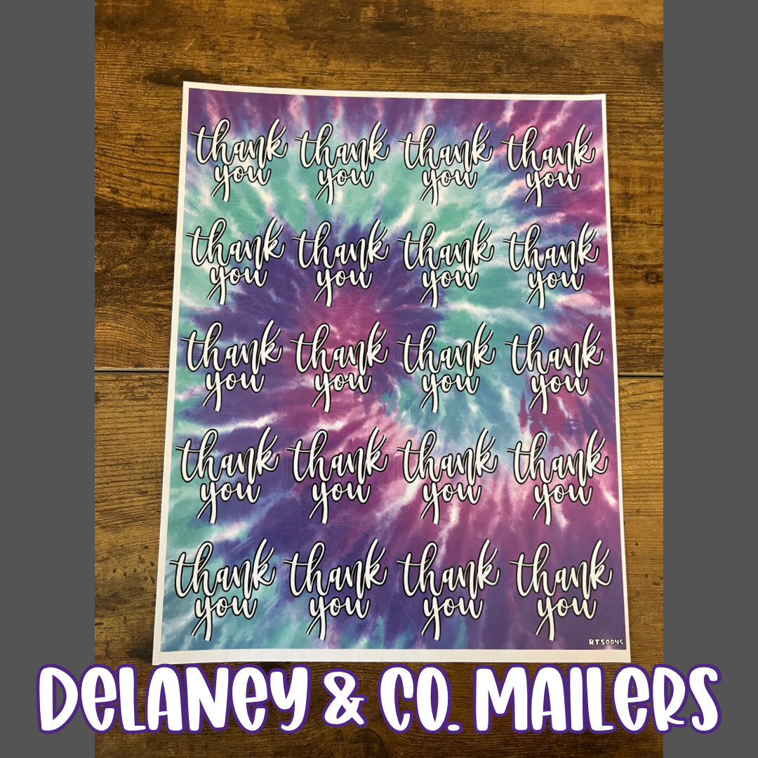 Thank You - DCM Tie Dye Stickers