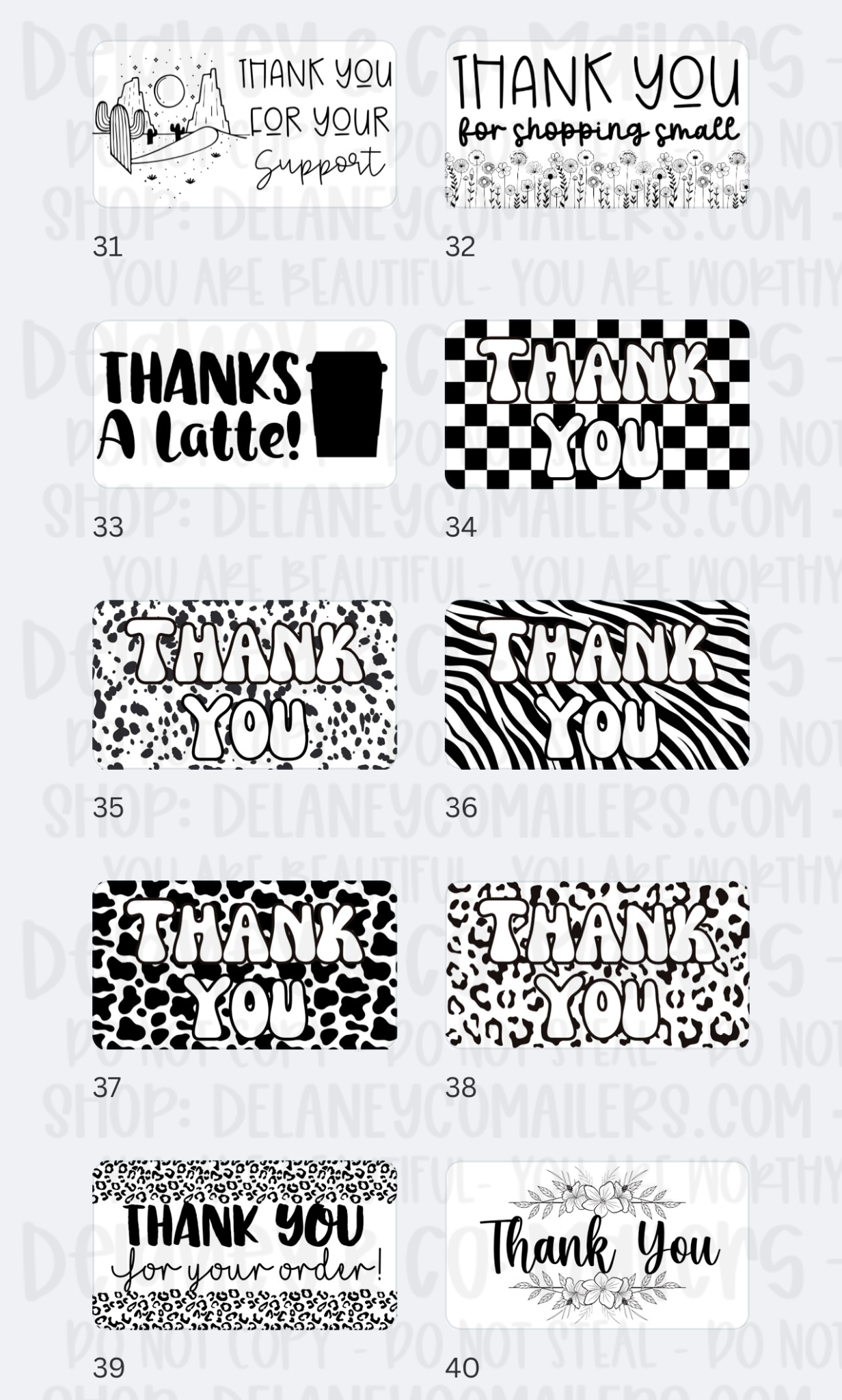 Miscellaneous [2] - 2.25x1.25 Thermal Pkg. Stickers