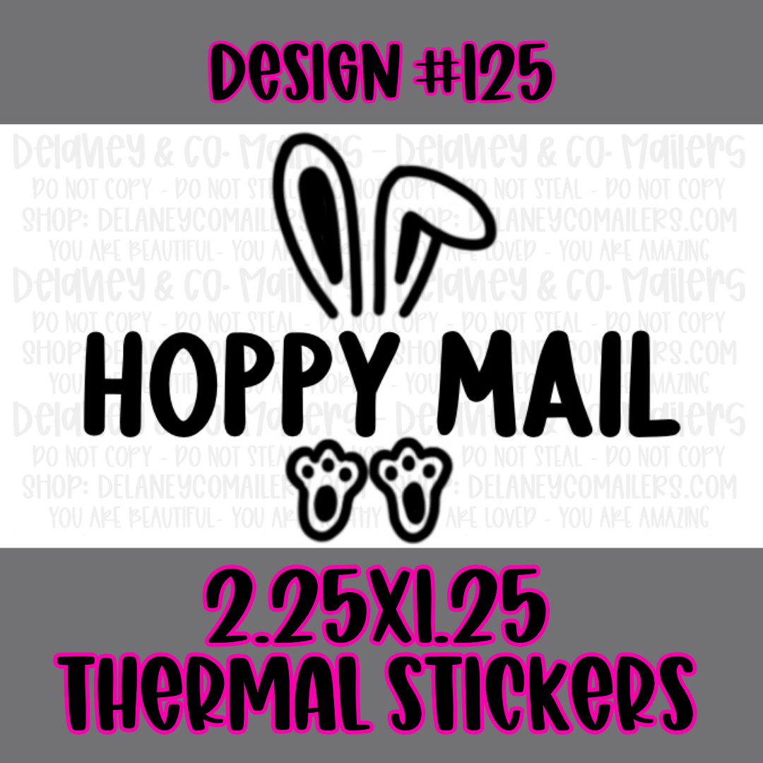 Happy Mail - 2.25x1.25 Thermal Pkg. Stickers