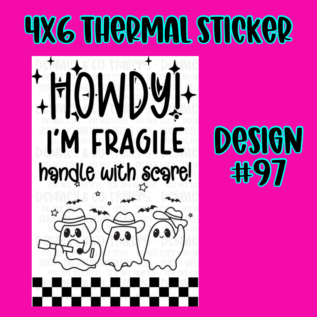 4x6 Thermal Pkg. Stickers.