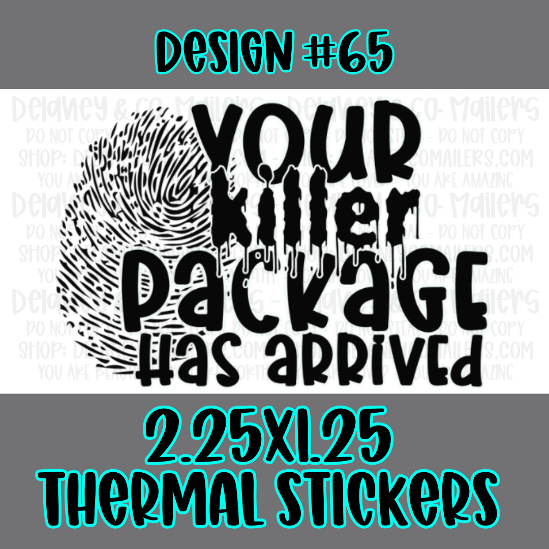 Happy Mail - 2.25x1.25 Thermal Pkg. Stickers