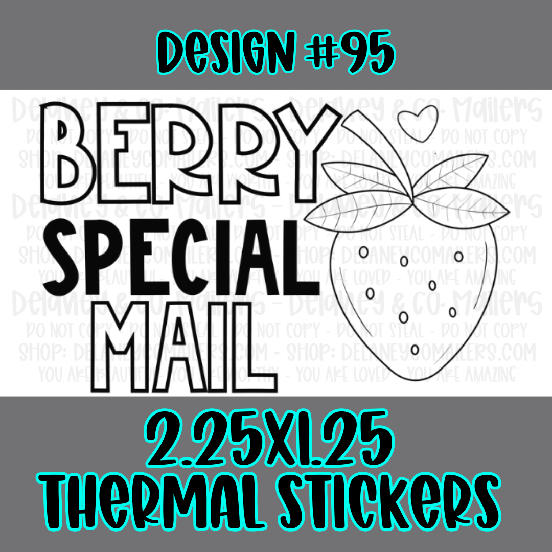 Happy Mail - 2.25x1.25 Thermal Pkg. Stickers